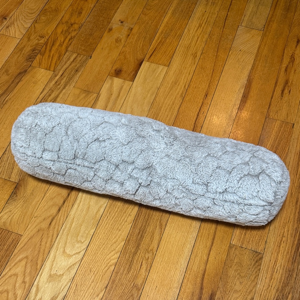 Plush Grey Lumbar Pillow Cover